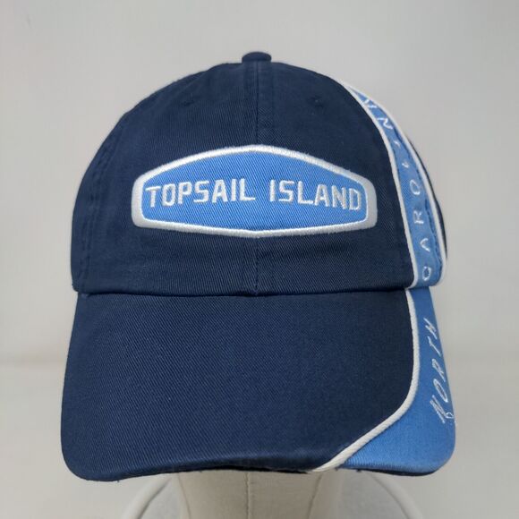 Topsail Island North Carolina Strapback Hat Blue OSFA Adjustable Embroidered - Picture 2 of 7